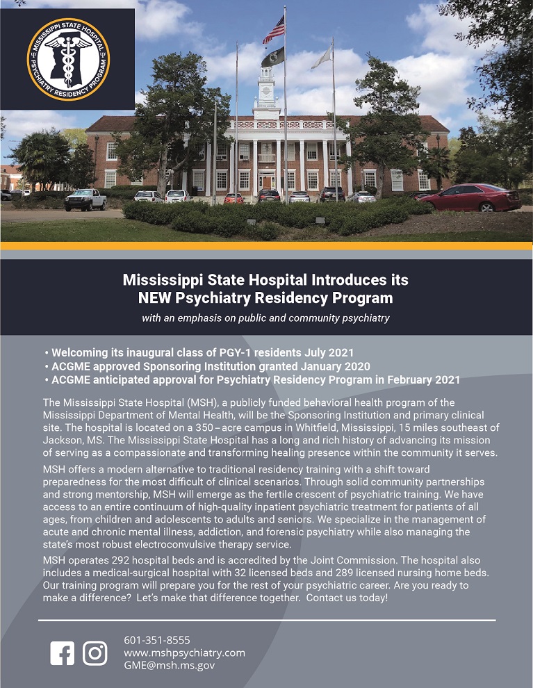 Medical Students Mississippi State Hospital Psychiatry Residency Program